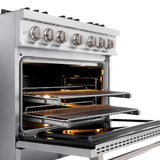 ZLINE 36" Select Dual Fuel Range Gas Cooktop Electric Convection Oven DuraSnow® Stainless Steel Brass Burners HDRS-BR-36
