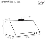 Kucht 60" Ducted Under Cabinet Range Hood Stainless Steel with Digital Controls KRH600-SS