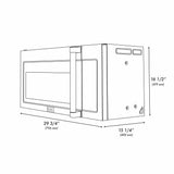 ZLINE 30" Recirculating Over the Range Convection Microwave with Traditional Handle and Charcoal Filters in Fingerprint Resistant SS MWO-OTRCFH-30-SS