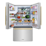 ZLINE 36" Refrigerator, Water, Ice Dispenser, Fingerprint Resistant, RSMZ-W-36-FCB
