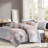 Spring Floral Comforter/Duvet Cover Set, Blush