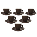Lorren Home Porcelain Espresso Cups & Saucers, Set of 6