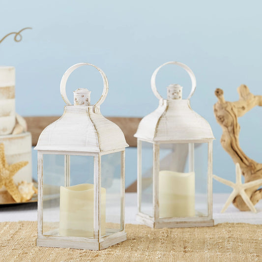 Led Vintage Decorative White Lantern - Marrakesh (Set of 2)