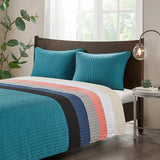 White Solid Farmhouse Reversible Quilt Set