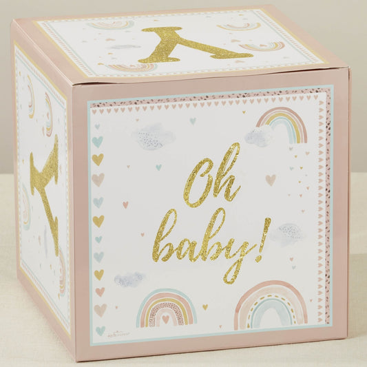 Boho Rainbow Baby Block Box Set of 4 Baby Shower