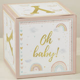 Boho Rainbow Baby Block Box Set of 4 Baby Shower