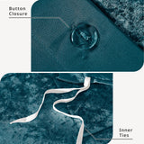 Crushed Velvet 4-Piece Comforter or Duvet Cover Set, Teal