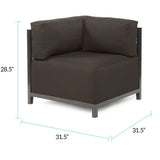 Axis Corner Chair Seascape Charcoal Titanium Frame
