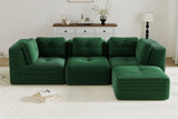 CORDELIA 116" 3-Seater High Armrest Sofa with 1 Ottoman