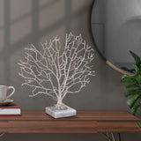 Study of Coral Sculpture On A White Marble Base