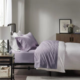 Brushed Cotton Percale Peach-Like Sheet Set, Purple