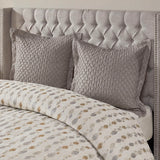 Matallic Circ Comforter/Duvet Cover Set W Removable Insert