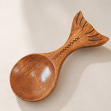 Fish Shape Wooden Scoop Coffee Bean Spoon
