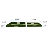 Saint Tropez Square Tray Set of 2 - Wild Green