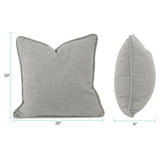 Outdoor Pillow 20 x 20 Driftwood Sand - Down Alternative Insert