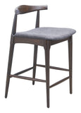 Tuzka Counter Stool (Set of 2) Gray & Espresso