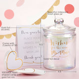 Iridescent Wedding Wish Jar with Heart Cards
