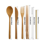 Portable Bamboo Cutlery Set with Travel Bag