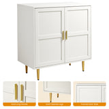2-Door Storage Cabinet, Modern Wood Credenza with Shelves