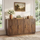 55” L Geometric Embossed 4-Door Sideboard