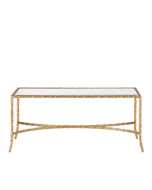 Gilt Twist Bronze Cocktail Table