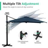 10ft Large Outdoor Umbrella For Garden, Pool, Beach, Blue