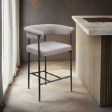 Malin - Linen Counter Stool (Set of 2) - Taupe