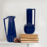 Bella Sapphire Blue Short Ceramic Pitcher