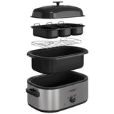 20 Qt Electric Roaster Oven with Removable Pan and Rack