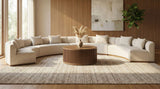 Avanti - Chenille Fabric Upholstered 4 Piece Modular Sectional