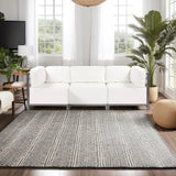 Axis 3pc Sectional Atlantis White Titanium Frame