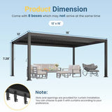 Aluminum Outdoor Pergola with Independent Louvered