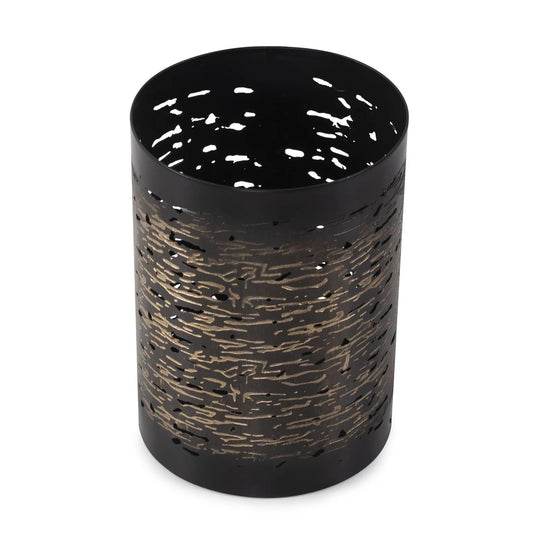 Golden Thread Medium Cylindrical Medium Candle Holder