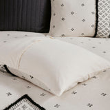 Chenille Textured Comforter/Duvet Cover Mini Set, Black