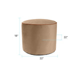 Qivuit Camel Tall Pouf