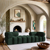 Ames - 3 Piece Boucle Modular Sofa With 1 Backless Seat
