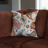 20 x 20 Pillow Boteh Turquoise - Down Insert
