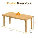 Patio Dining Table Acacia Wood Picnic Table For Backyard