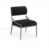 Bastille - Upholstered Dining Side Chair (Set of 2) - Silver Frame