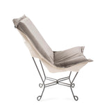 Scroll Puff Chair Bella Ash Titanium Frame