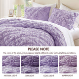 Bowtie Lightweight Puffy Floral Comforter Set, Purple