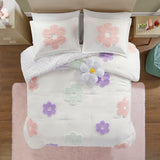 Floral Kids Comforter/Duvet Cover Set, White