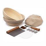 Kook Round Sourdough Proofing Basket Set