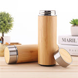 Bamboo Travel Mug With Tea Infuser Stainless Steel