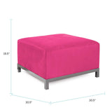 Axis Ottoman Regency Fuchsia Titanium Frame