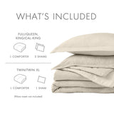 Chambray Denim Inspired Comforter Set, Neutral