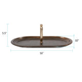 Golden Ore Oval Tray with Handle