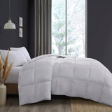 Quilted Goose Feather and Down Oversize Comforter, Grey