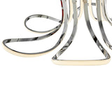 6  Petal Flower Dimmable LED Flush Mount Lamp // Chrome