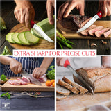 Moss & Stone 14-Piece Red Knife Block Set